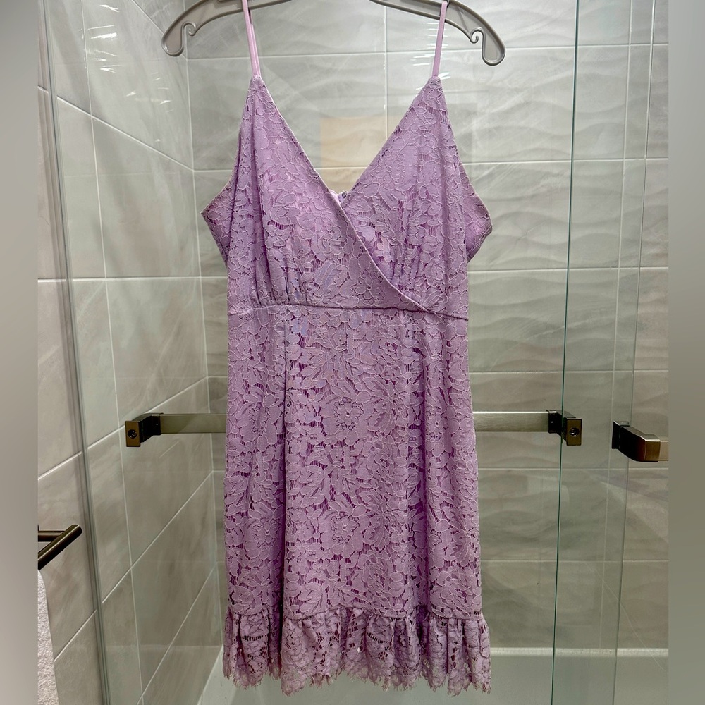 Lavender Aqua Lace Dress